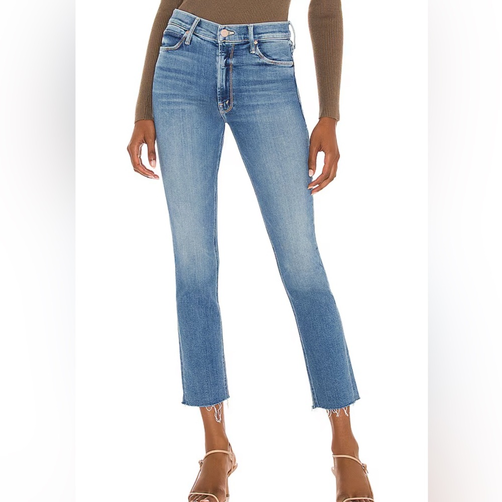 MOTHER Mid Rise Dazzler Ankle Fray